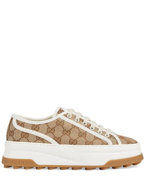 gucci original gg canvas trainers|gg canvas platform sneakers.